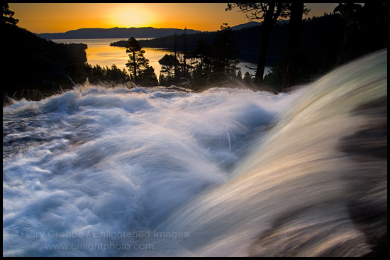 Photo: Sunrise over Emerald Bay and Eagle Falls, South Lake Tahoe region, California