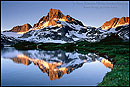 Picture: Banner Peak reflected in 1000 Island Lake, Ansel Adams Wilderness, High Sierra, California