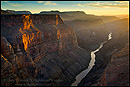 Picture: Sunset light on cliffs over the Colorado River, from Toroweep, Grand Canyon National Park, Arizona