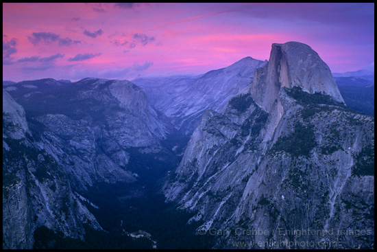Picture: Evening light over Half Dome and Tenaya Canyon, Yosemite National Park, California