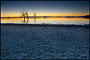 Picture: Sunset on the shore of the Salton Sea, Imperial County, California