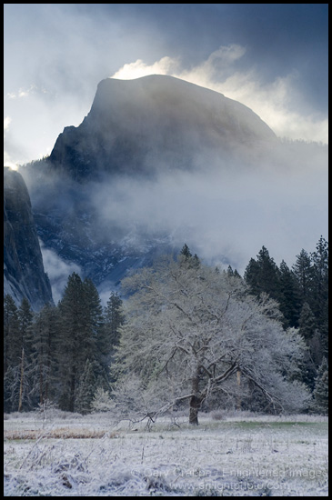 Photo: Cloud streaming off Half Dome after a winter storm, Yosemite National Park, California