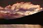 Storm clouds at sunrise over Trillium Lake, Mount Hood National Recreation Area, Oregon