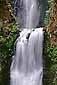 Waterfall detail, Multnomah Falls, Columbia River Gorge National Recreation Area, near Portland, Oregon