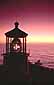 Sunset over the Pacific Ocean and Cape Meares Lighthouse, Cape Meares State Park, near Tillamook, Northern Oregon Coast