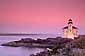 Pre-dawn glow at sunrise over the Coquille River Lighthouse, Bullards Beach State Park, Bandon, Southern Oregon Coast