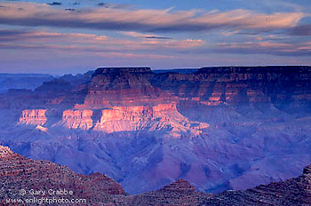 Sunrise light on the North Rim of the Grand Canyon, Arizona