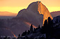 Sunset light on half Dome after a storm, Yosemite National Park, California