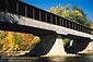 Photo: Covered bridge over river near Conway, White Mountains, New Hampshire