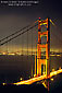 Picture: Golden Gate Bridge and San Francisco at night, from the Marin Headlands, California