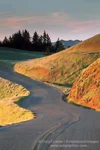 Photo: Twisting mountain road along Bolinas Ridge, Marin County, California