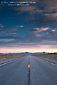 Picture: Two lane desert highway at sunrise, near Elko, Nevada