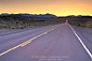 Picture: Sunset over desert Highway 50 - Loneliest Highway in America, Central Nevada