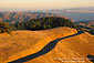 Image: Twisting curves on mountain road at sunset, Mount Tamalpais, Marin County, California
