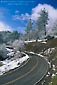 Photo: Snow dusted twisting curved mountain road, Mount Hamilton, Santa Clara County, California