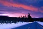 Picture: Straight road in winter along Highway 89 near McCloud, Siskiyou County, California