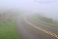 Photo: Ground fog and curved two lane rural country road, Point Reyes National Seashore, Marin County, California
