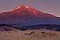 Sunset Light on the West Face of Mount Shasta volcano, near Weed, Siskiyou County, Northern California