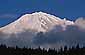 Storm Clouds in Winter beneath Mount Shasta volcano, near Weed, Siskiyou County, Northern California