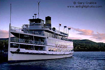 Tour boat on Lake George, Lake George Village, Adirondack Mountains, New York
