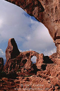 Turret Arch as seen from North Window Arch, Arches National Park, Utah2