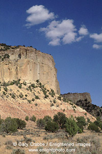 Afternoon clouds forming over cliff in the Grand Staircase - Escalante National Monument, Utah