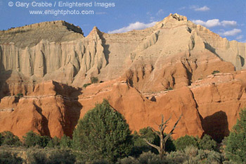 Eroded multi-colored sandstone cliffs at Kodachrome Basin State Park, Utah