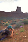 Picture: Photographer taking pictures of desert wildflowers, Valley of the Gods, Utah