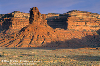 Picture: Morning light on red rock butte and mesa, Valley of the Gods, Utah