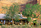 Picture: Valley of the Gods Bed & Breakfast Inn and tree below rock mesa, Valley of the Gods, Utah