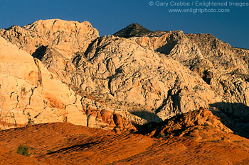 Image: Morning light on sandstone cliffs, Snow Canyon State Park, near St. George, Utah's Dixie, Utah