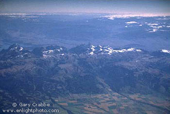 Aerial over the Grand Teton Range, Grand Teton National Park, Wyoming