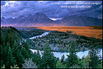Picture: Stormy sunrise over the Grand Tetons from the Snake River Overlook, Grand Teton National Park, WYOMING