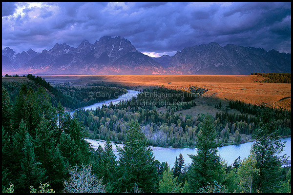Photo: Stormy sunrise over the Grand Tetons from the Snake River Overlook, Grand Teton National Park, WYOMING