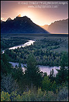 Picture: Sunset over the Grand Teton mountain from the Snake River Overlook, Grand Teton National Park, WYOMING