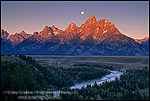 Teton Range dusted by first snowstorm of fall, Grand Teton Nat'l. Pk., WYOMING