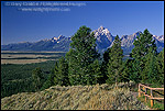 The Teton Range mountains and the Grand Teton seen from Signal Mountain, Grand Teton National Park, Wyoming