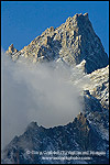 Picture of Cloud streaming off Teewinot mountain peak, Grand Teton National Park, Wyoming 