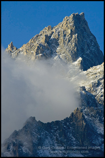 Photo: Cloud streaming off Teewinot mountain peak, Grand Teton National Park, Wyoming