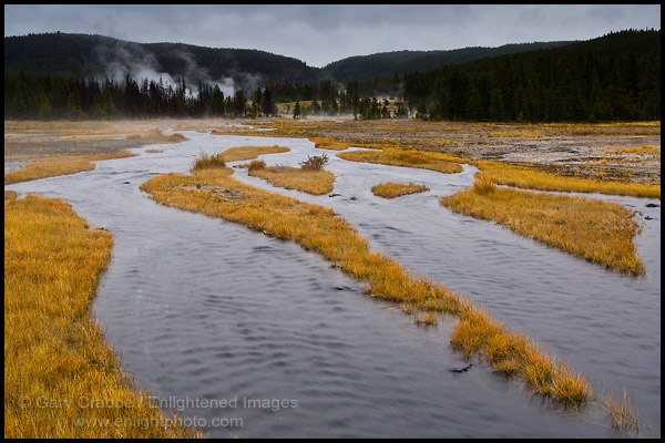 Photo: Tangled Creek, geothermal stream near Firehole Lake, Yellowstone National Park, Wyoming